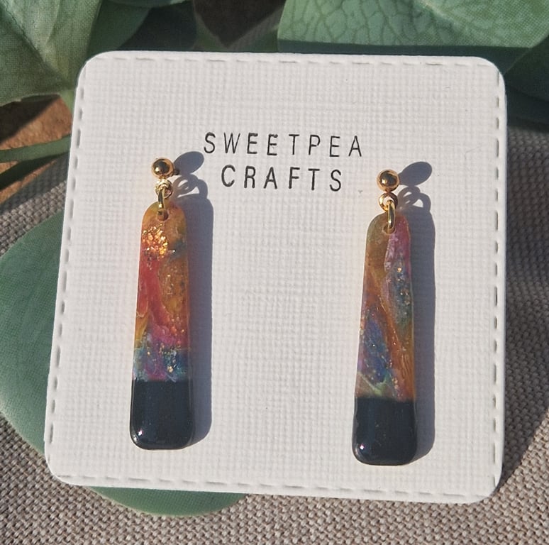 Polymer Clay Earrings: Spectrum