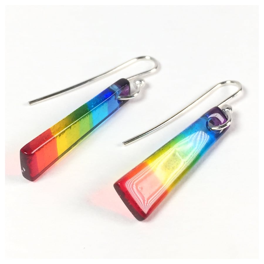 glass rainbow earrings