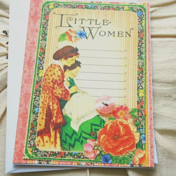 Little Women Card - Vintage-style Card - Blank Greeting Card - Card for Teacher