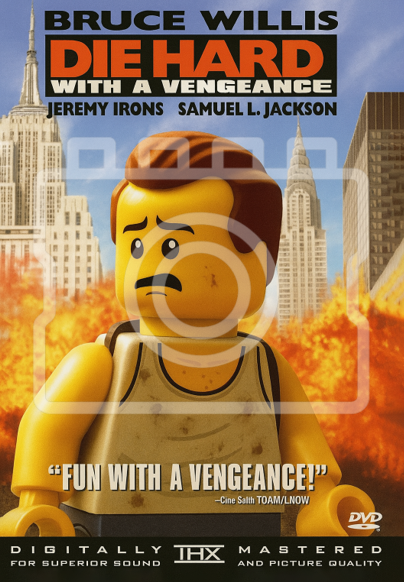 DIE HARD WITH A VENGEANCE - LEGO-Inspired A4 Movie Poster - Ready to Frame