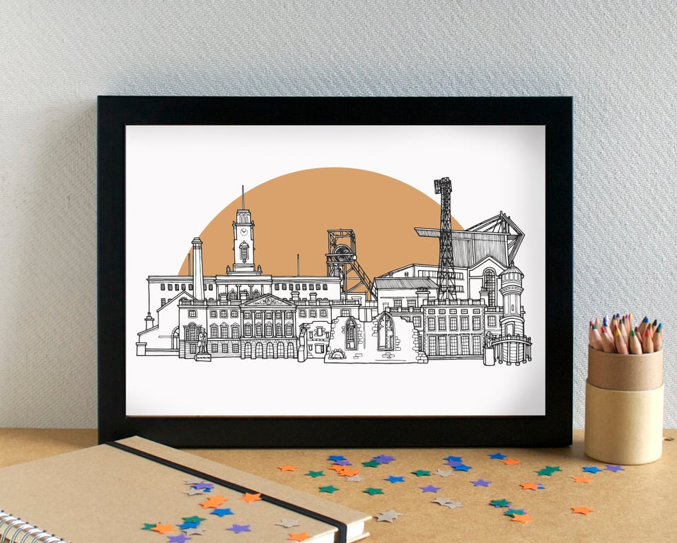 Barnsley Skyline Art Print