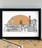 Barnsley Skyline Art Print - Image 1