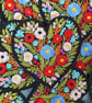 Black Floral Love Heart Embroidered Patch Iron On Sew On Badge - Image 7