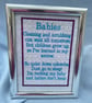 Gift for New Parents, A Poem for New Mum, Dad, Good Advice in a Picture Frame. - Image 1