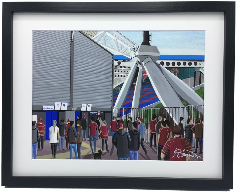Huddersfield Giants, John Smiths Stadium, Framed Rugby Art Print.