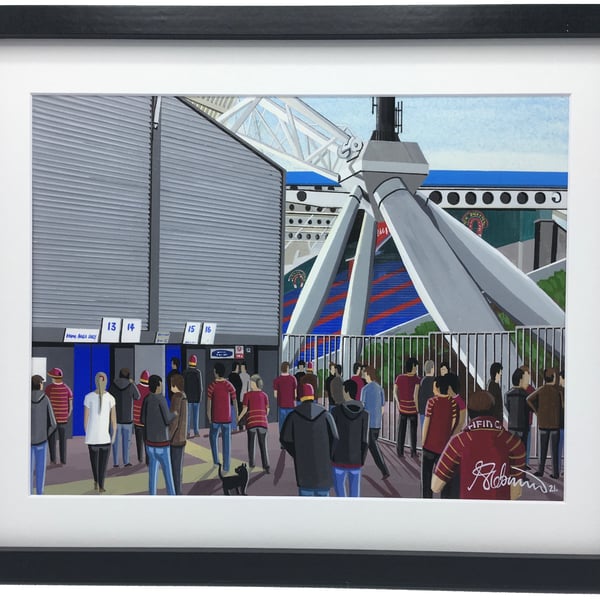 Huddersfield Giants, John Smiths Stadium, Framed Rugby Art Print.