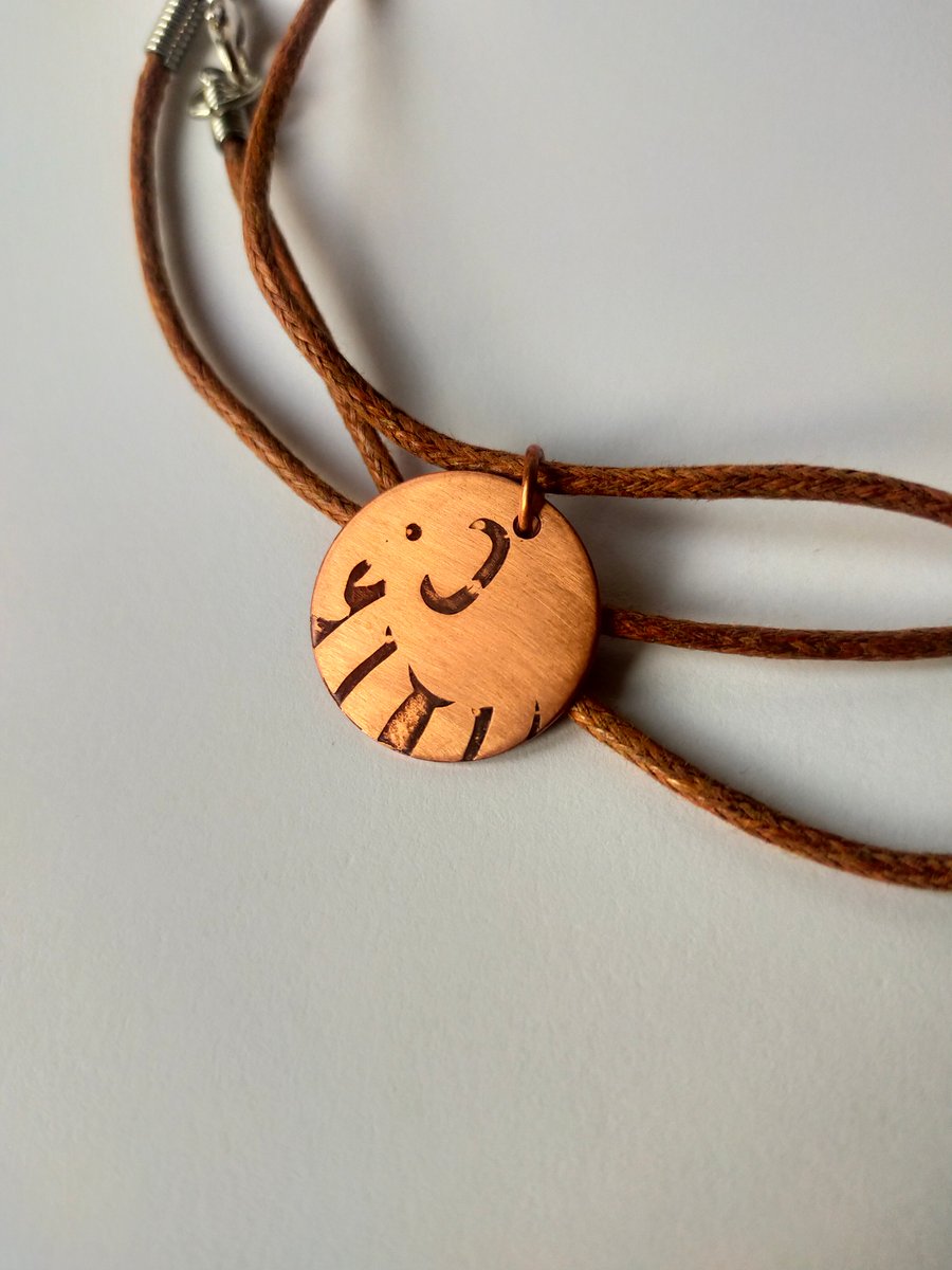 Copper Elephant pendant