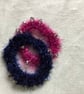 Crochet elastic hair bands, crochet pigtails, beaded hair bands