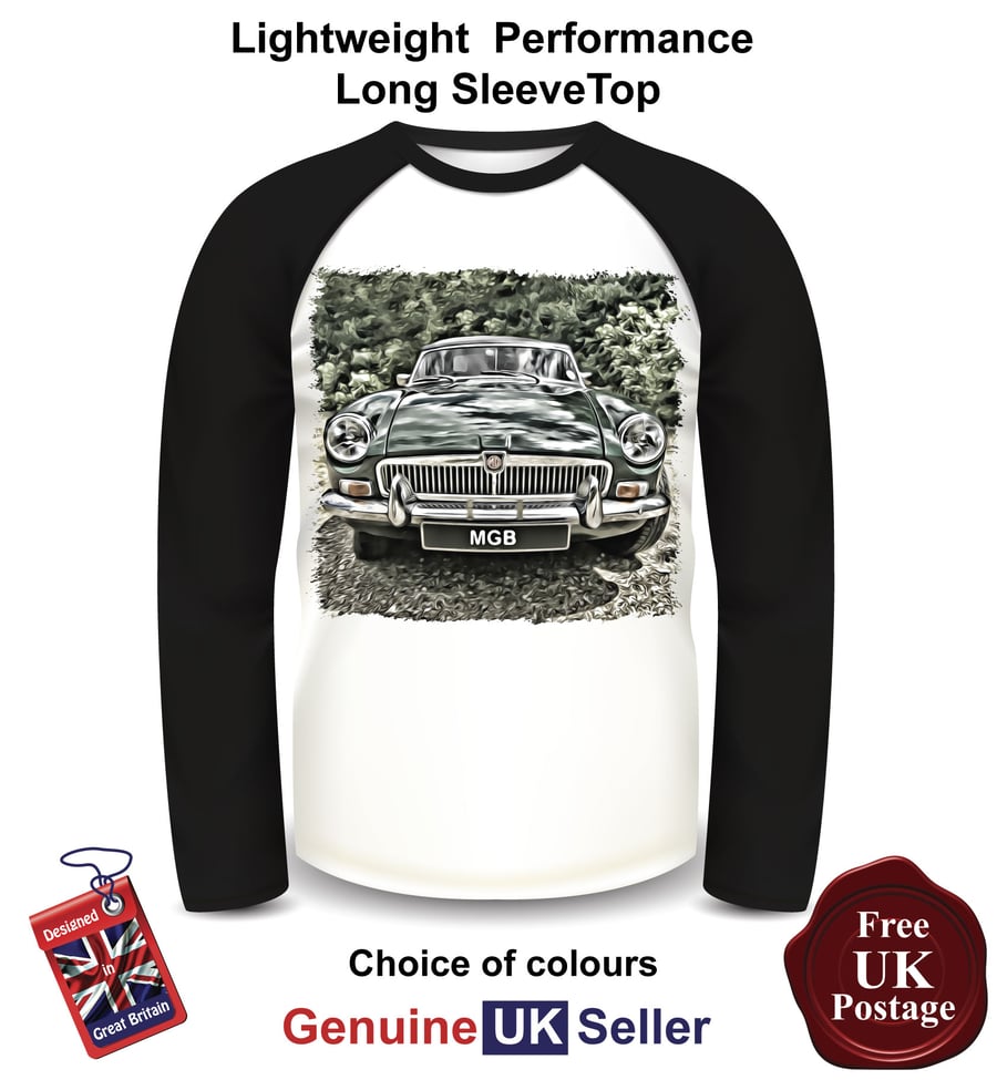 MGB Roadster Top, Mens MGB Long Sleeve T Shirt,