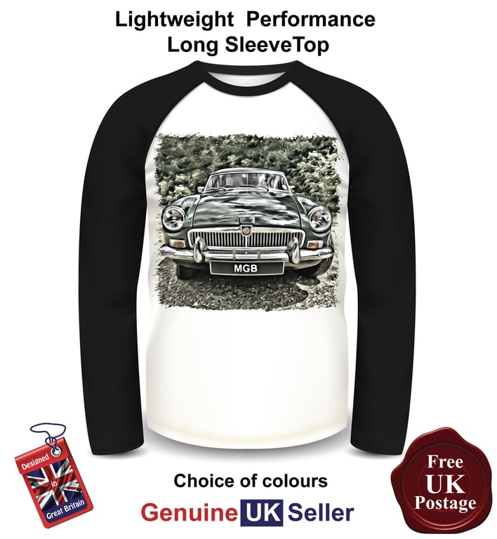 MGB Roadster Top, Mens MGB Long Sleeve T Shirt,
