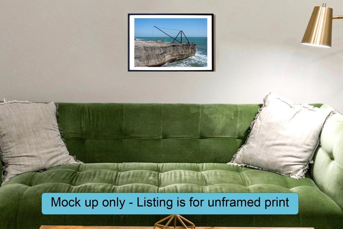 Rusty Crane at Portland Bill Print – Dorset Coastal Photography