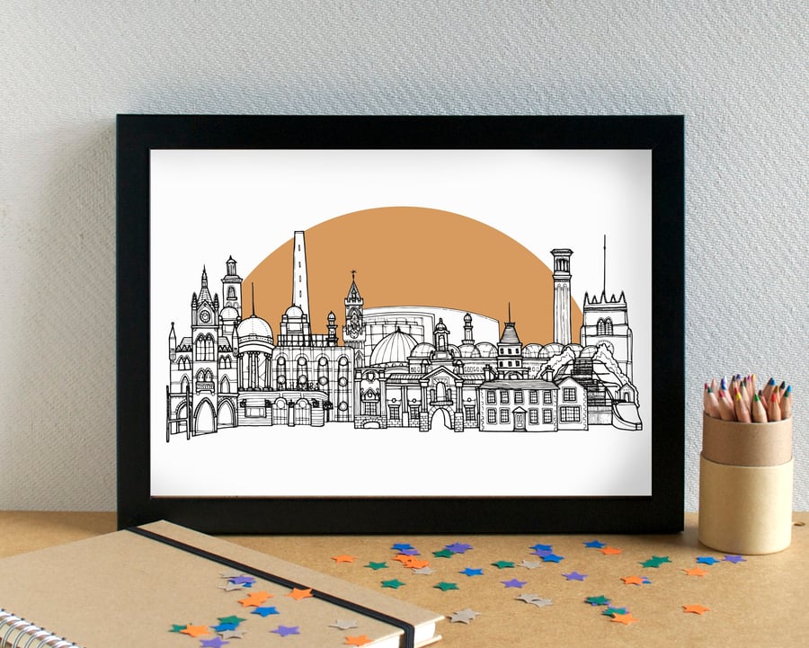 Bradford Skyline Art Print