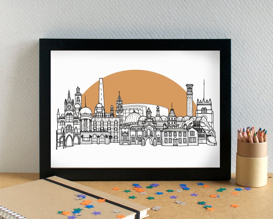 Bradford Skyline Art Print