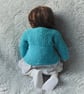 Hand Knitted Baby Jacket, Unisex Baby Cardigan, Tie-Front Baby Cardy, 0-3 Months - Image 4