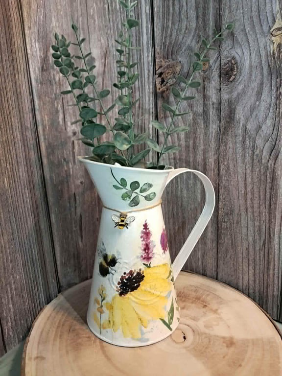 Hand Painted Decorative Jugs "Seconds", Cottage Core Decor, Hand-Painted Home Ac