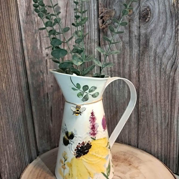 Hand Painted Decorative Jugs "Seconds", Cottage Core Decor, Hand-Painted Home Ac