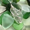 Clear Seaglass pendant - REF: CS02