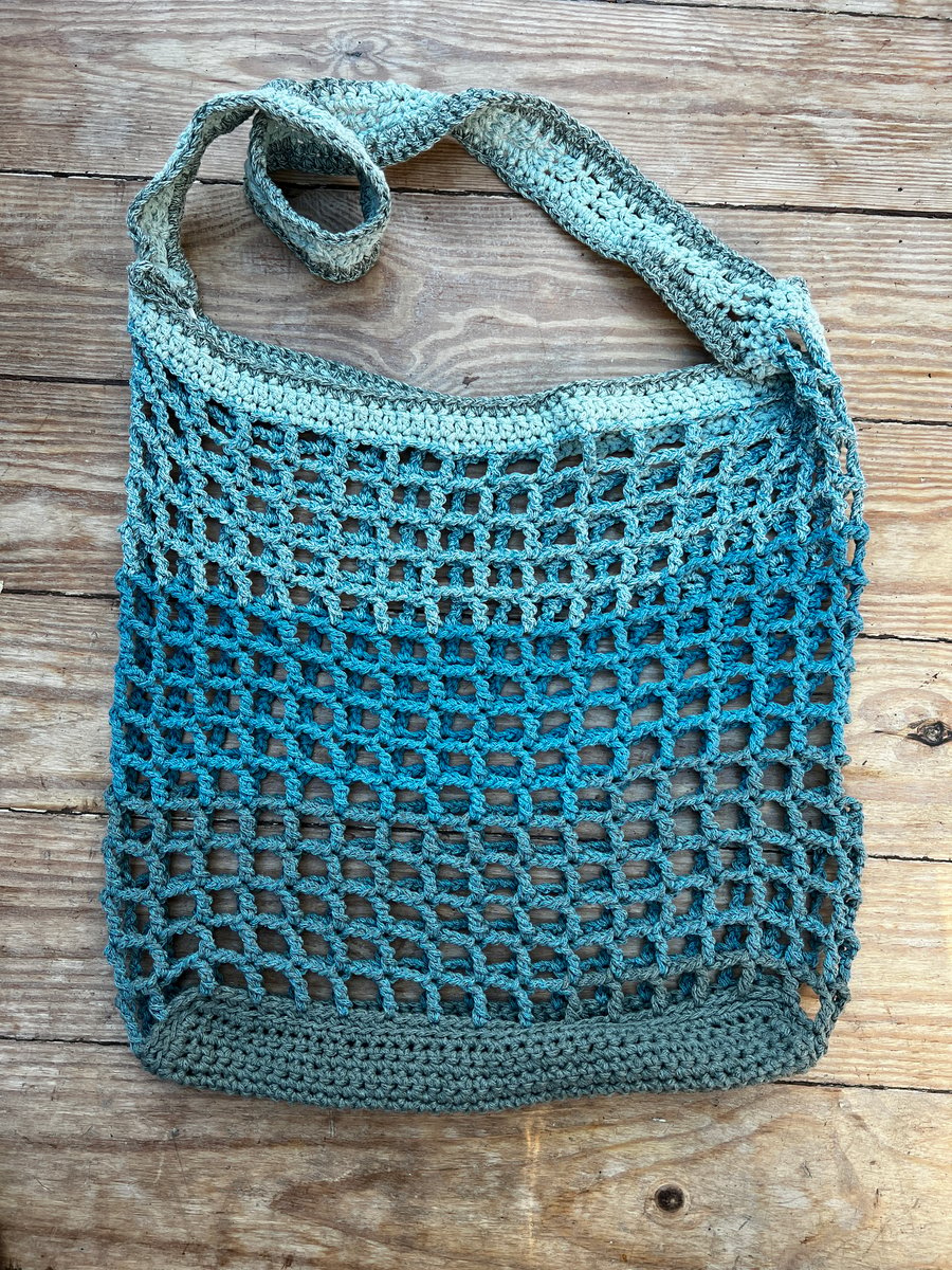 Handmade Crochet Beach Bag - Stormy Skies 