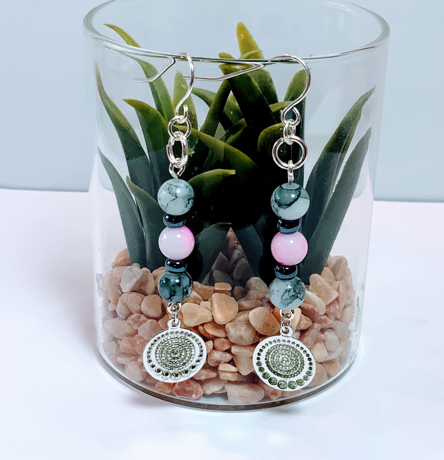 Dangle Bead Earrings.