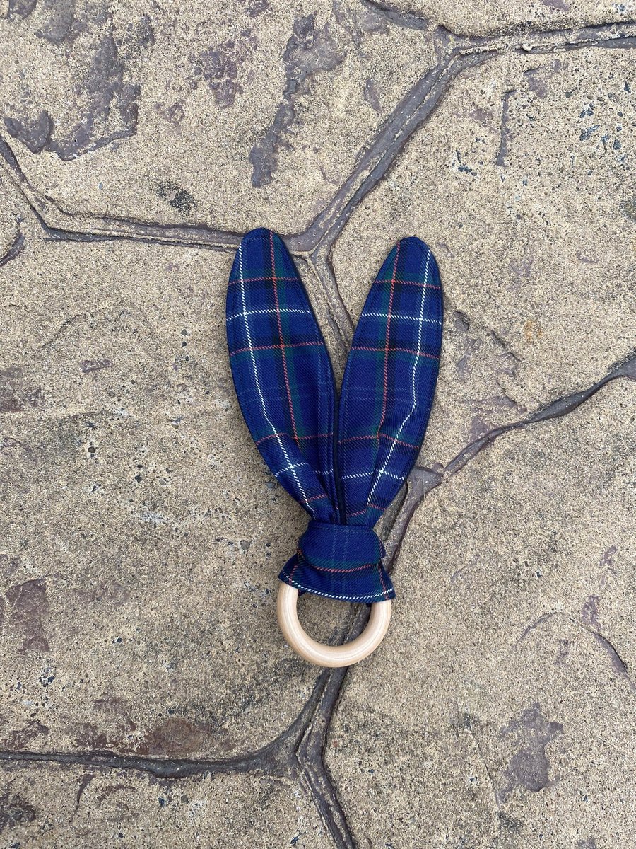 Isle of Arran Tartan Bunny Ears Teether