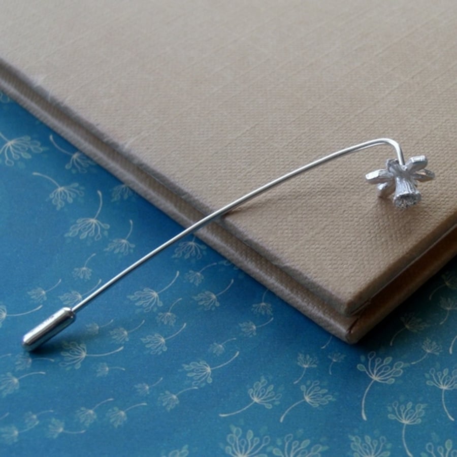 Silver Daffodil Brooch Pin