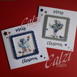 Christmas Cards Snowman Shaker Pack Of 2 (2 options)