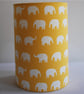 Handmade Drum Lampshade in Daiwabo's Japanese Tip Top Elephants Fabric - Image 1