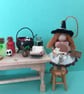 Witch Doll Holding A Hedgehog Hanging Decoration, Witch Core, Autumn Decoration