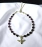Amethyst & Silver Bee Charm Bracelet, Faceted Gemstone with Adjustable Clasp - Image 7
