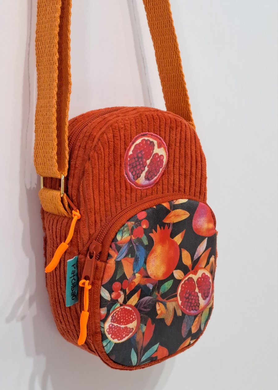 Mini phone pouch, Pomegranate 