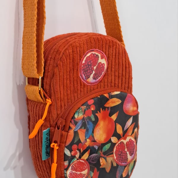 Mini phone pouch, Pomegranate 