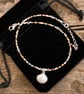 Sterling Silver Shell & Miyuki Beaded Anklet. Sterling Silver. Extension Chain.  - Image 5