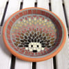 Mosaic Bird Bath Harvest Hedgehog 