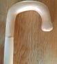 Handmade Crook - Polished Beech on Stripped Hazel - Scottish Hiking Stick D4