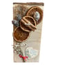Handcrafted Red Oak Rustic Christmas Block Display. Live Edge Freestanding Decor - Image 6