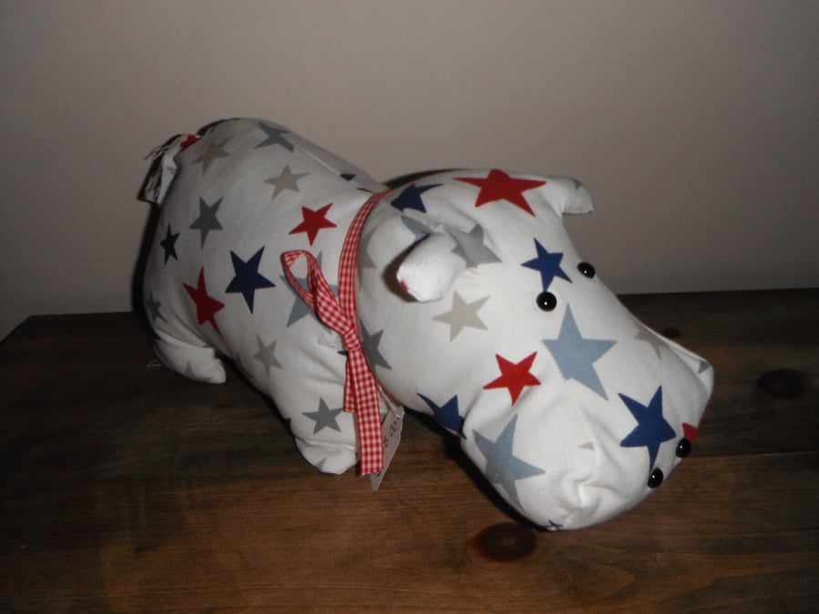 Hippopotamus stuffed animal.