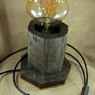 Unique hand crafted oak Scottish whiskey barrel industrial table lamp. PR486
