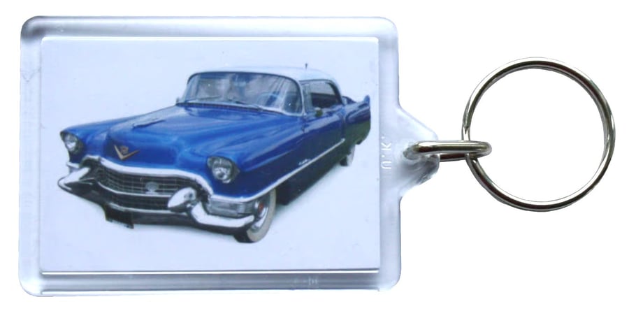 Cadillac Coupe de Ville Series 62 1955  - Keyring with 50x35mm Insert