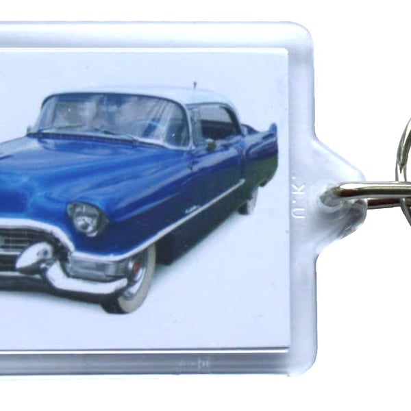 Cadillac Coupe de Ville Series 62 1955  - Keyring with 50x35mm Insert