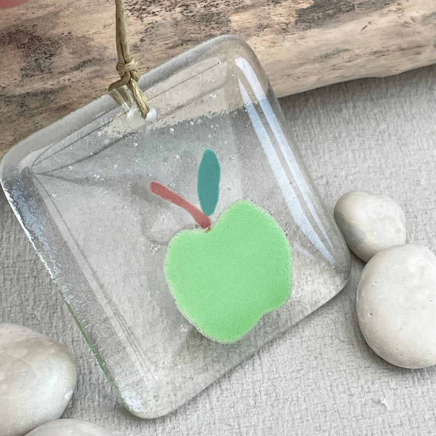 Green Apple glass decoration