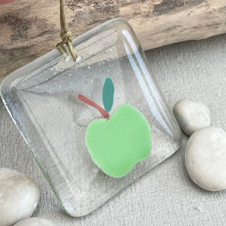 Green Apple glass decoration
