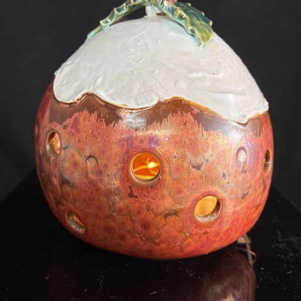 Christmas pudding luminary