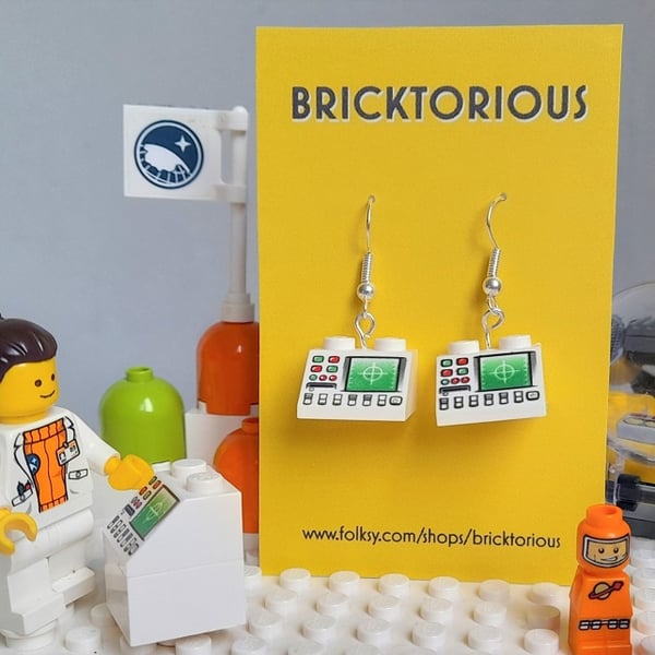 Lego Computer Earrings