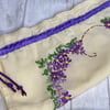 Travel packing laundry bag made from vintage embroidered cloth