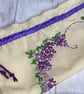 Travel packing laundry bag made from vintage embroidered cloth