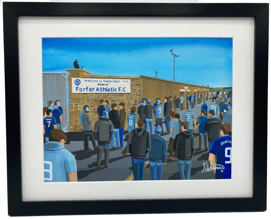 Forfar, Framed & Unframed Fine Art Print, Athletic Football Club FC Stadium Gift