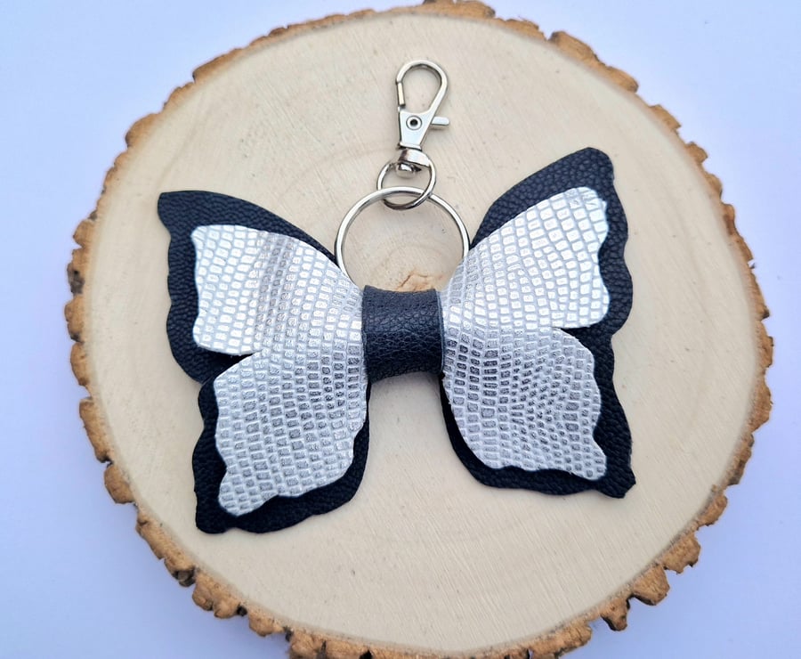 Leather Butterfly Bag Charm