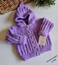 Baby Girls Merino Wool Hooded Jacket 0-6 mths size - Image 6