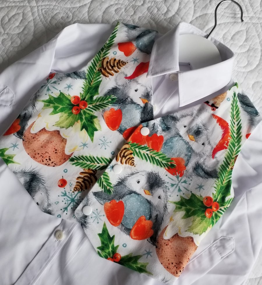 Christmas Baby Bird Waistcoat