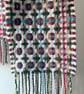 Handwoven Lambswool Scarf in Red and Green, Golfballs 4 - Image 7